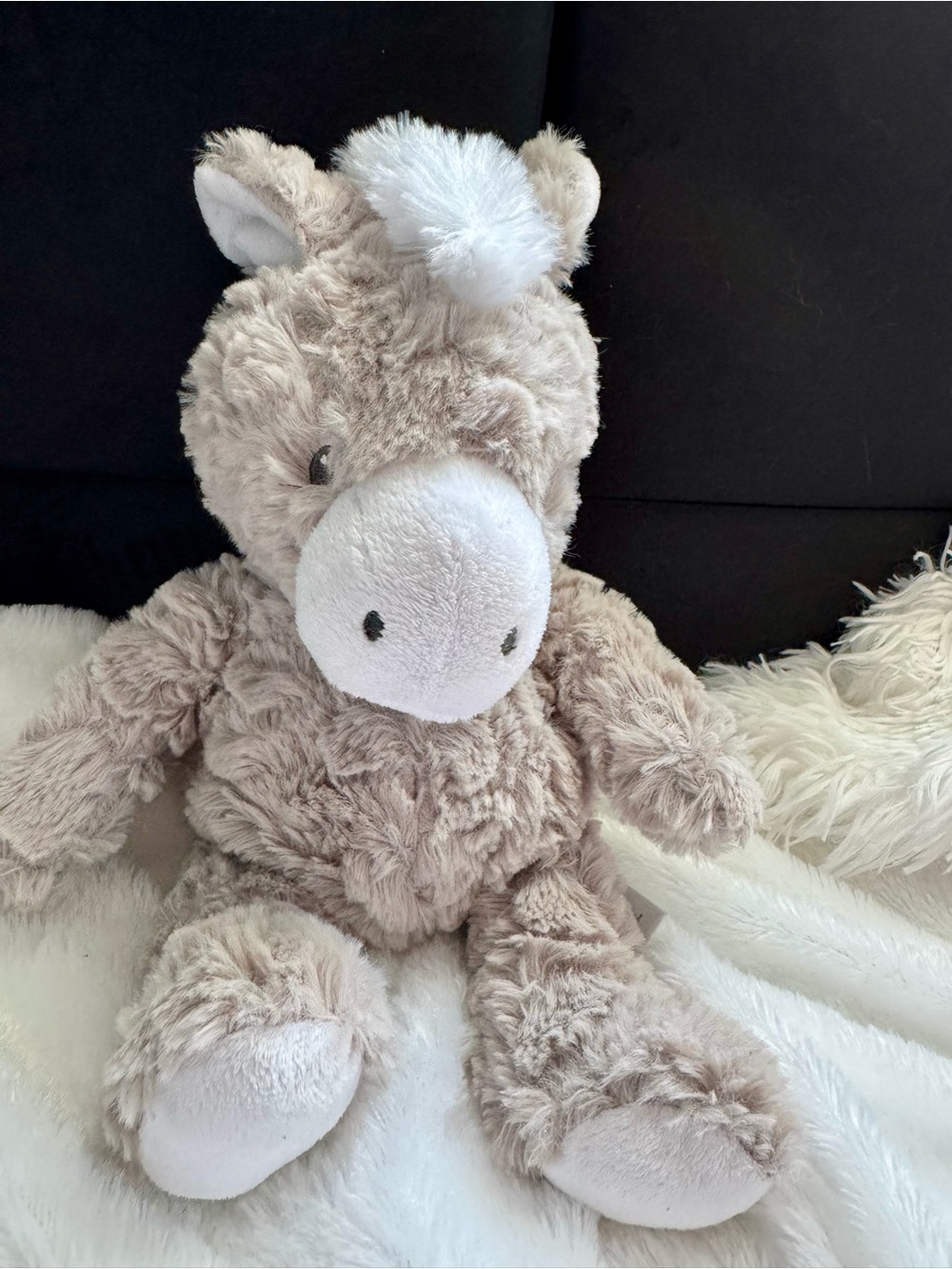 Carter's Plush Donkey Stuffed Animal - Beige and White